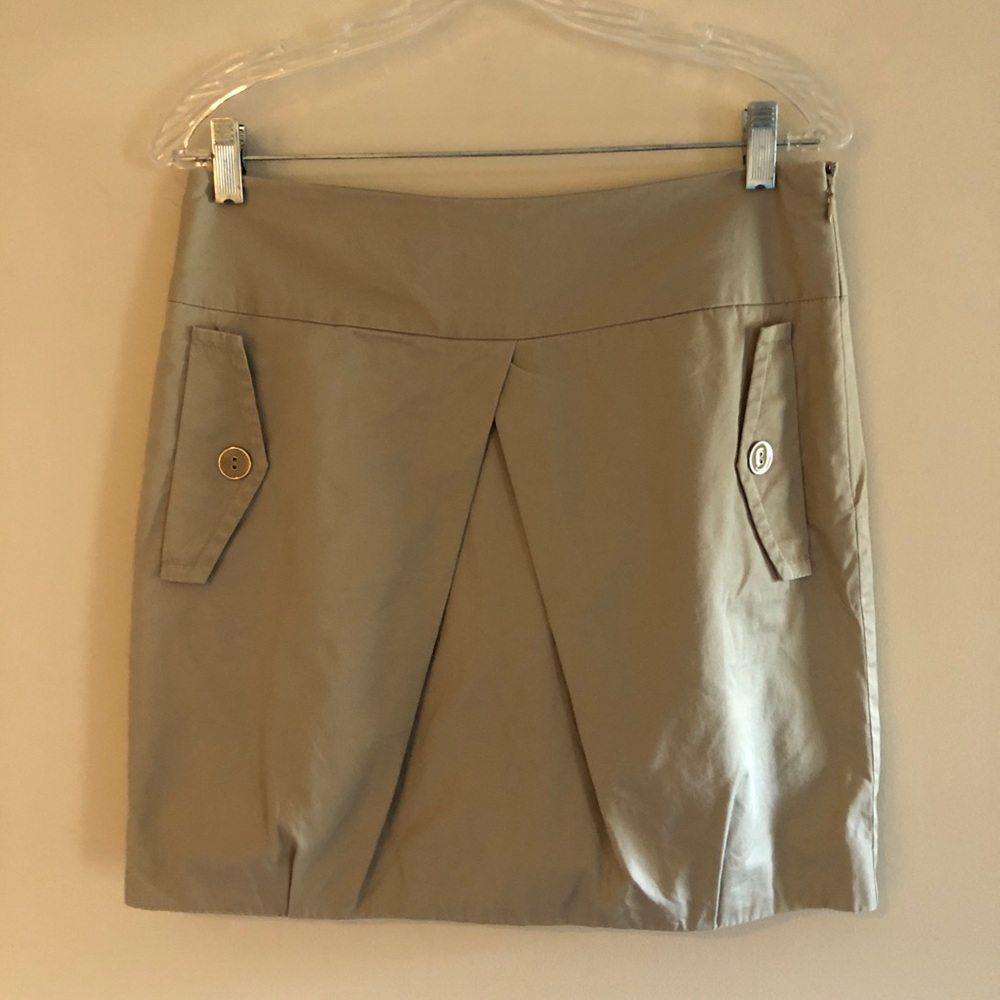 GAP Khaki Pleated Mini Skirt